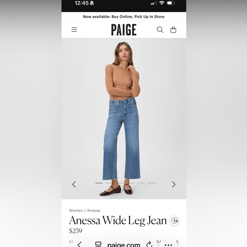 Paige Anessa Wide-Leg Women’s Jeans